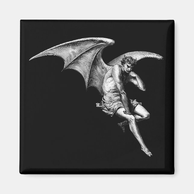 Satan Thinking Magnet (Front)