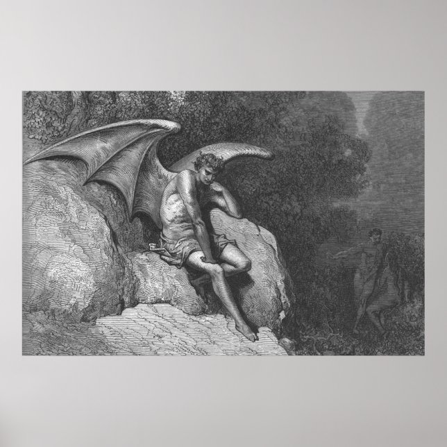 Satan Thinking Poster (Front)