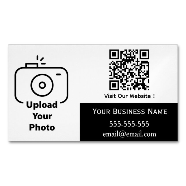 Satandard Business Card Magnet with QR Code (Front)