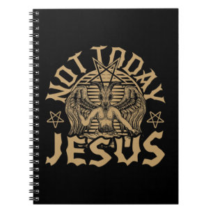 Satanic Baphomet Satan Not Today Jesus Tank TopIf Notebook