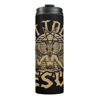 Satanic Baphomet Satan Not Today Jesus Tank TopIf  Thermal Tumbler