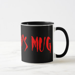 Satanic coffee mug with red devil's fork