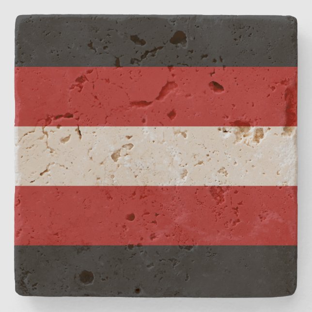 Satanic Flag (Satanism) Stone Coaster (Front)