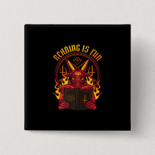 Satanic Pagan Goat Premium 15 Cm Square Badge