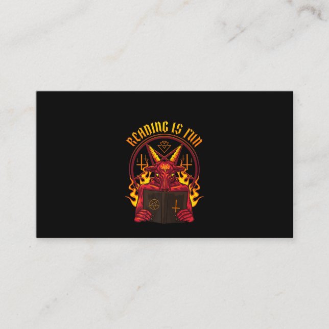 Satanic Pagan Goat Premium Business Card (Front)