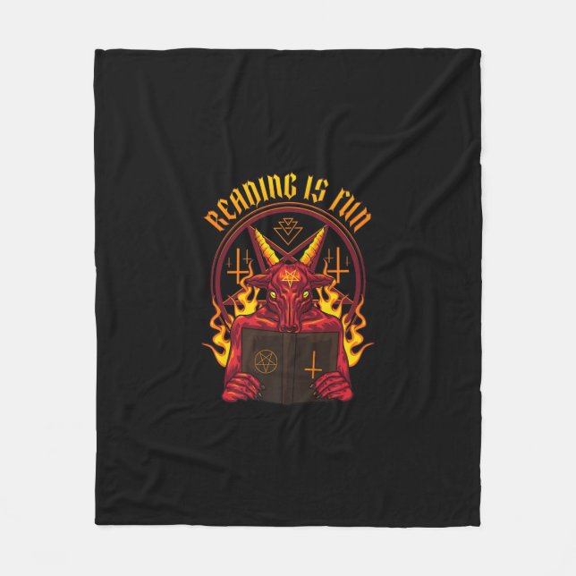 Satanic Pagan Goat Premium Fleece Blanket (Front)