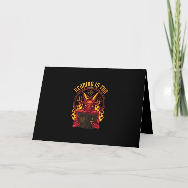 Satanic Pagan Goat Premium Holiday Card (Front)