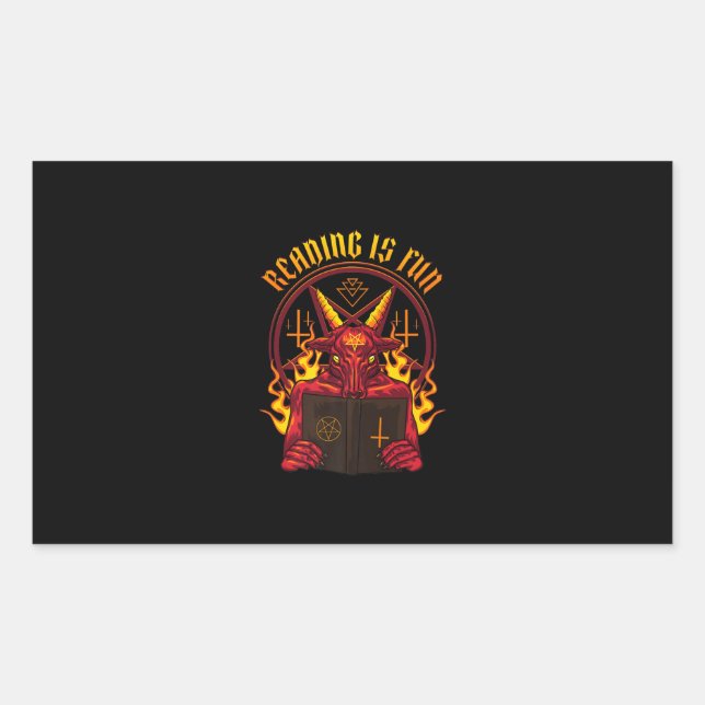 Satanic Pagan Goat Premium Rectangular Sticker (Front)