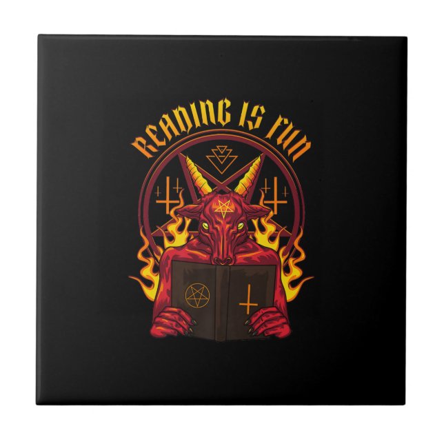 Satanic Pagan Goat Premium Tile (Front)