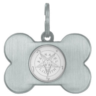Satanic Pentagram 2 Pet Name Tag