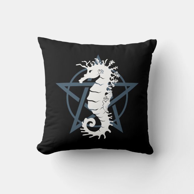 Satanic Seahorse Cushion (Front)