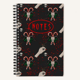 Satanic Spooky Christmas Horror Spiral Notebook