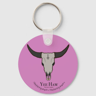 Satanic temple Cow skull Key Ring