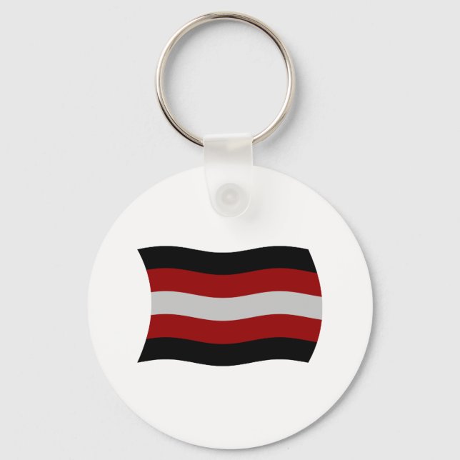 Satanism Flag Keychain (Front)