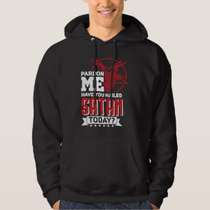 Satanism Goth Hail Satan Pardon Hoodie