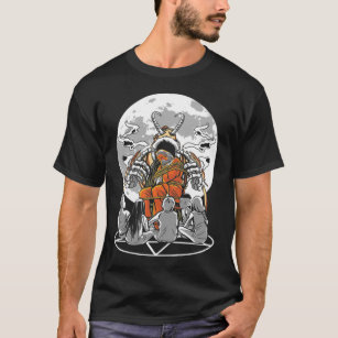 Satanism Skeleton Death Moon Satan T-Shirt