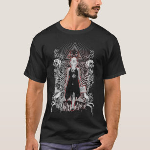 Satanism Woman Skeleton Satan Gothic Dark Art T-Shirt