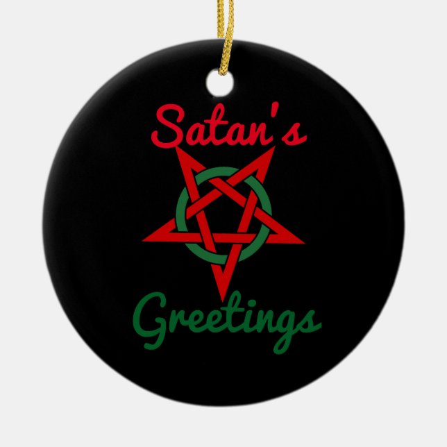 Satan's Greetings Ornament (Front)