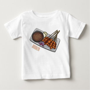 Satay cartoon illustration  baby T-Shirt