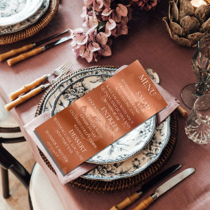 Sateen Lace Butterfly Wedding Flat Menu