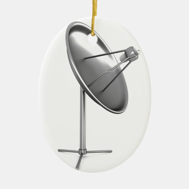 Satelite dish ceramic tree decoration (Front)