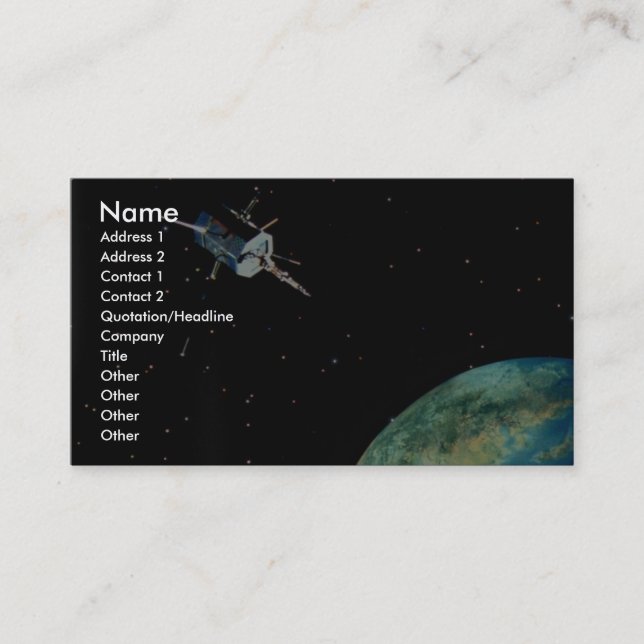Satellite above Earth Business Card (Front)