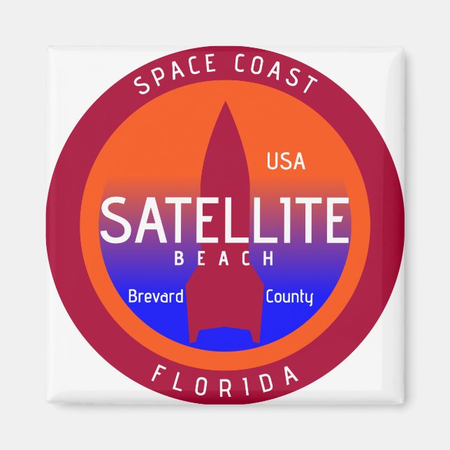 Satellite Beach Space Coast Magnet (Front)