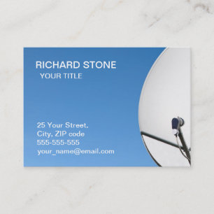Satellite dish business card