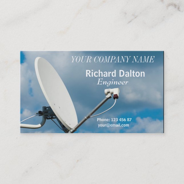 Satellite dish business card (Front)
