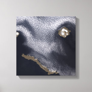 Satellite image of Semisopochnoi Island Canvas Print