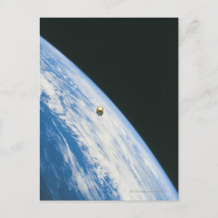 Satellite in Orbit Postcard