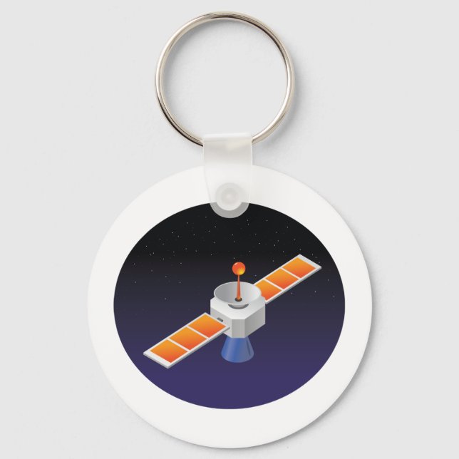 Satellite In Space Key Ring (Front)