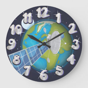 Satellite Large Clock