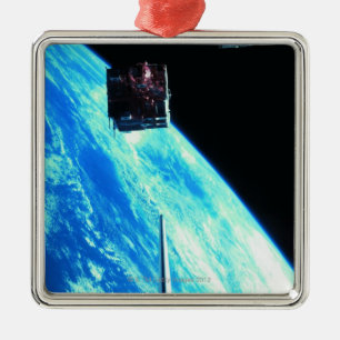 Satellite Orbiting Earth 3 Metal Tree Decoration