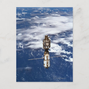Satellite Orbiting Earth 4 Postcard