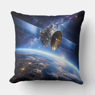 Satellite Over the Planet Cushion