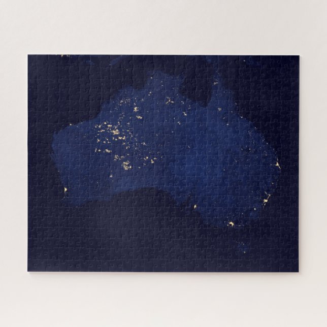Satellite The Night Lights Of Australia. Jigsaw Puzzle (Horizontal)