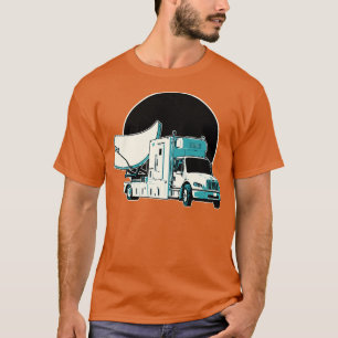Satellite Truck Illustration T-Shirt