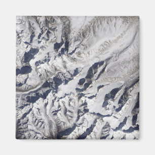Satellite view of a Himalayan glacier Magnet