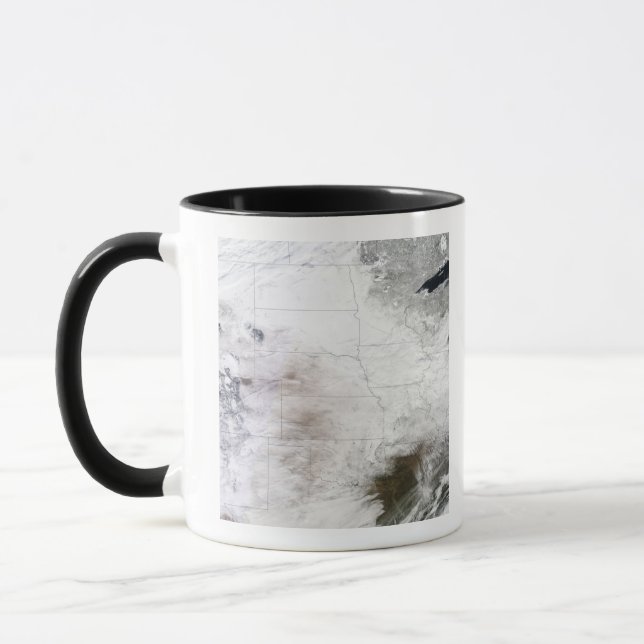 Satellite view of a massive winter storm over U Mug (Left)