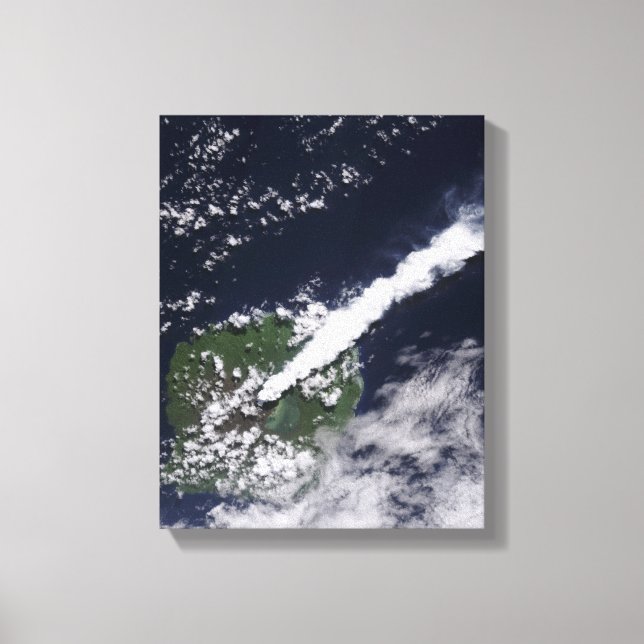 Satellite view of a thick, steam-rich plume canvas print (Front)