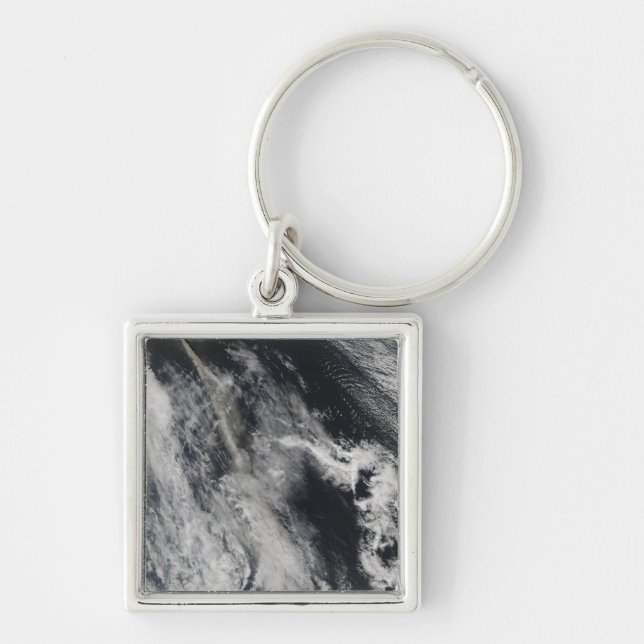 Satellite view of an ash plume 2 key ring (Front)