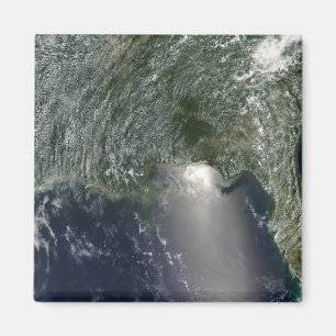Satellite view of an oil spill magnet