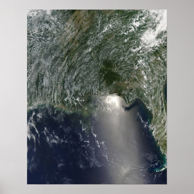 Satellite view of an oil spill poster (Front)