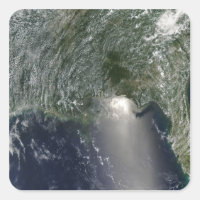 Satellite view of an oil spill