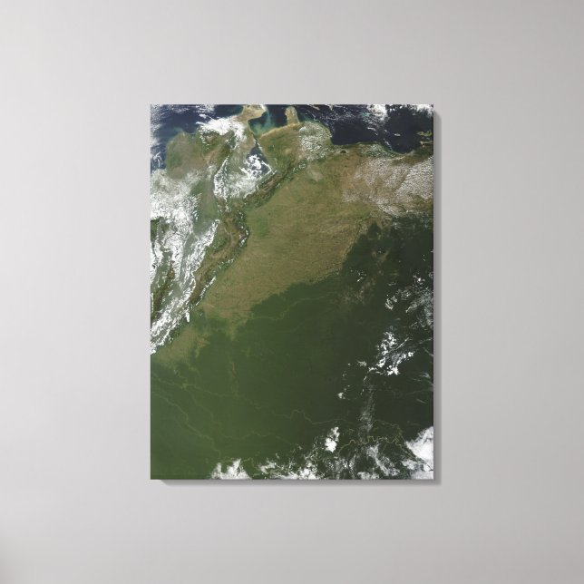 Satellite view of eastern Columbia Canvas Print (Front)