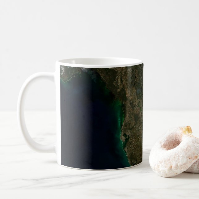Satellite View Of Florida. Coffee Mug (With Donut)