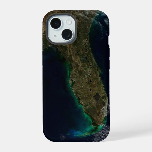 Satellite View Of Florida. iPhone 15 Case (Back)