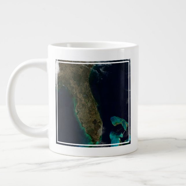 Satellite View Of Florida. Large Coffee Mug (Left)