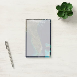 Satellite View Of Florida. Post-it Notes